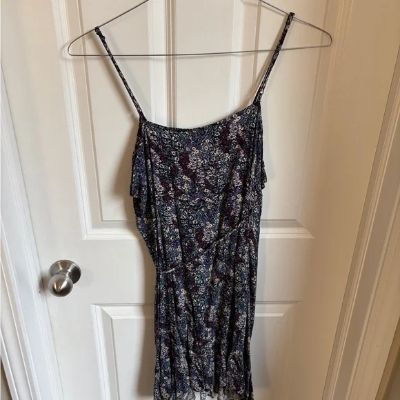 Free People Intimately Floral Romantic Wrap Mini Dress Vacation Spring Break - Picture 5 of 5